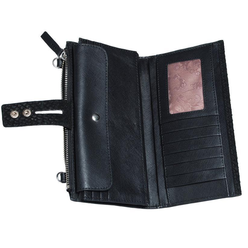 Pita Leather Clutch/Wallet | Compact Crossbody Bag in Saffiano Leather – Havana & Co. - Havana & Co.