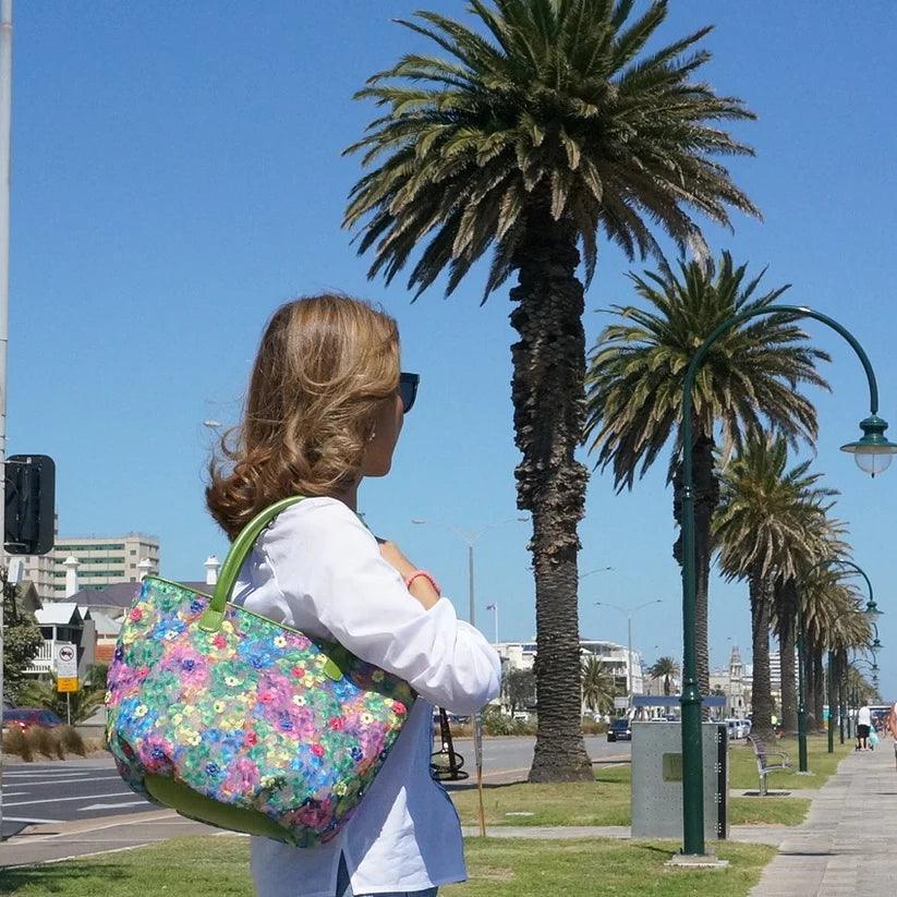 Eden Floral Mesh Bucket Bag | Handcrafted 3D Bloom Design – Havana & Co. - Havana & Co.