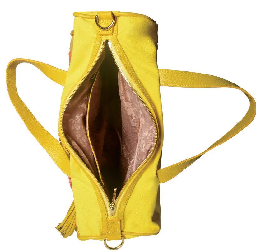 Matisse Embroidered Messenger Bag | Artistic Italian Leather Crossbody – Havana & Co. - Havana & Co.