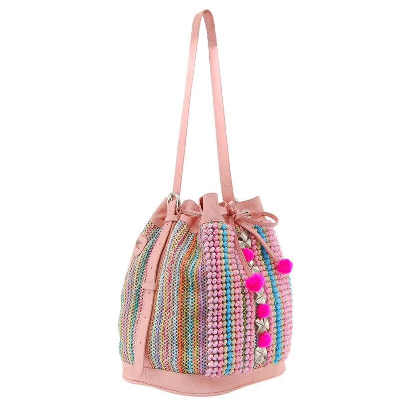 Mollis Embellished Drawstring Bucket Bag | Vibrant Bohemian Luxury – Havana & Co. - Havana & Co.