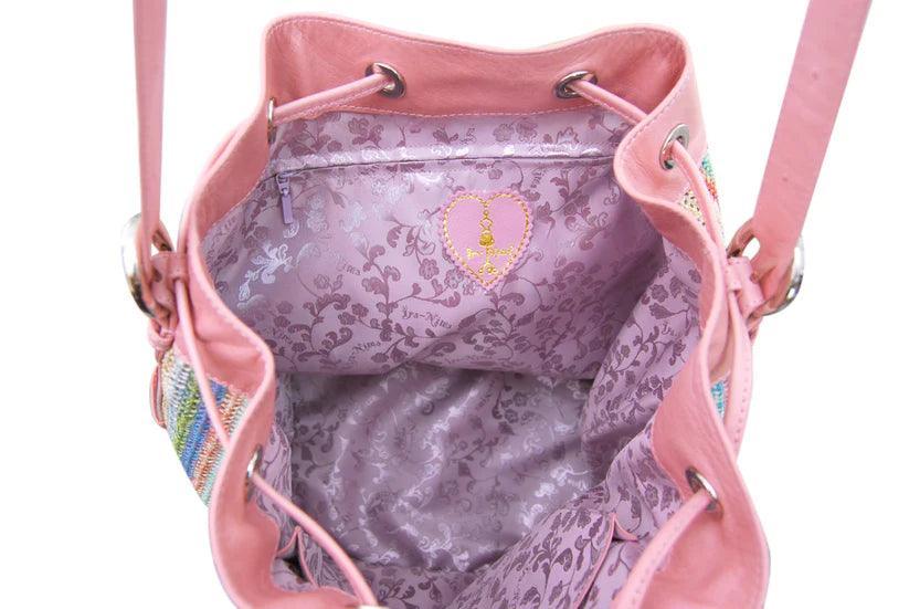 Mollis Embellished Drawstring Bucket Bag | Vibrant Bohemian Luxury – Havana & Co. - Havana & Co.