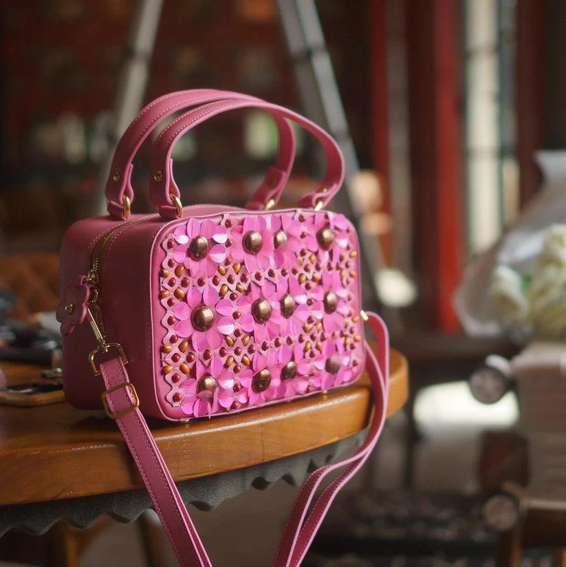 Petula Embellished Leather Box Bag | Unique Handcrafted Style – Havana & Co. - Havana & Co.