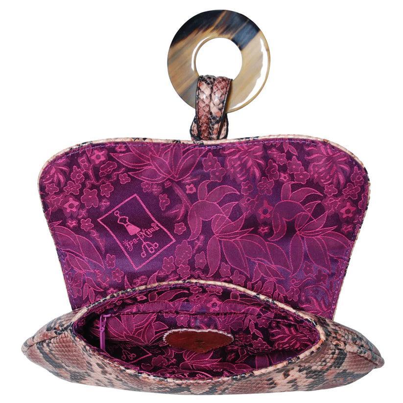 Frances Python Clutch | Havana & Co. – Luxurious Leather Accessory - Havana & Co.