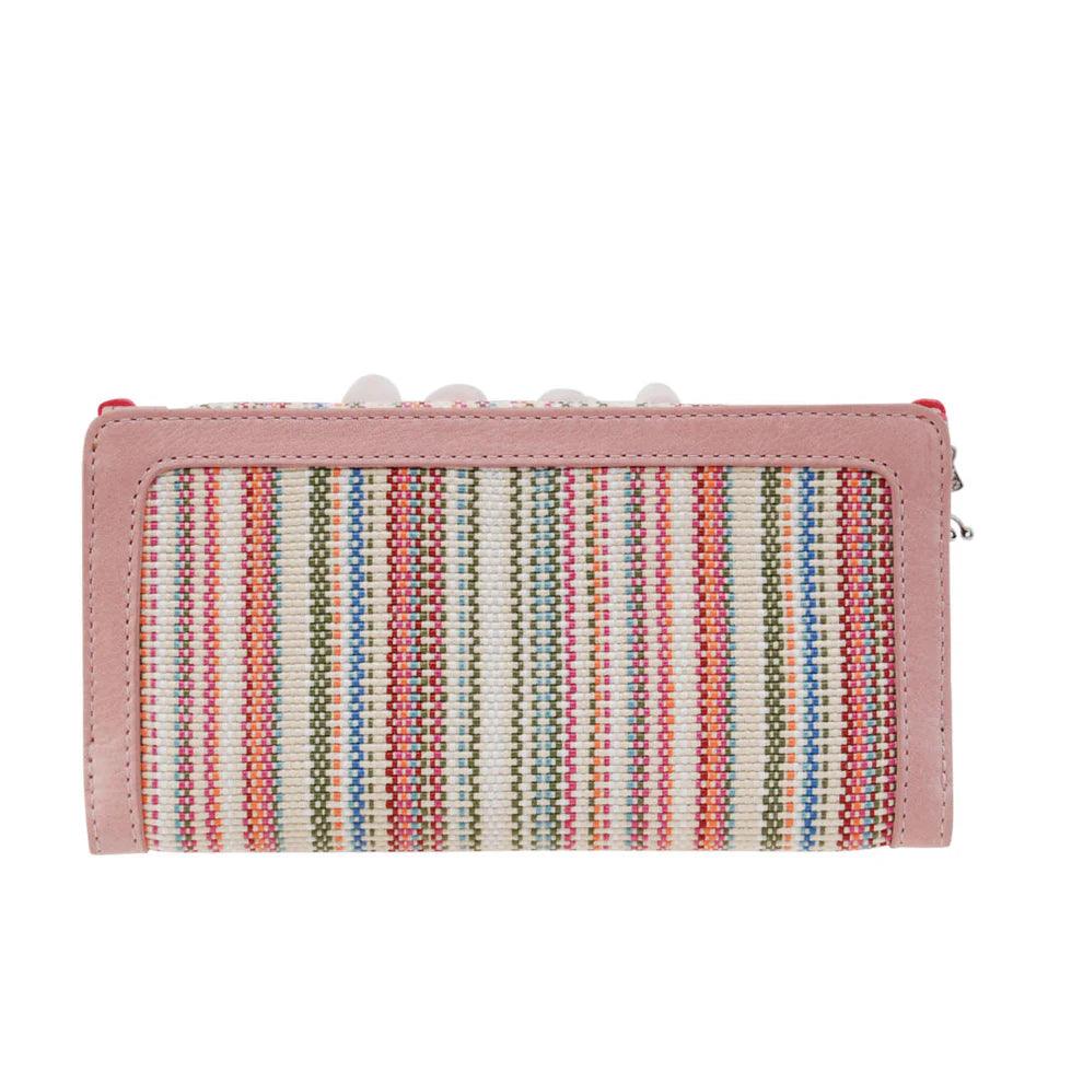 Geranium Leather Embroidered Wallet | Havana & Co. – Elegant & Unique - Havana & Co.