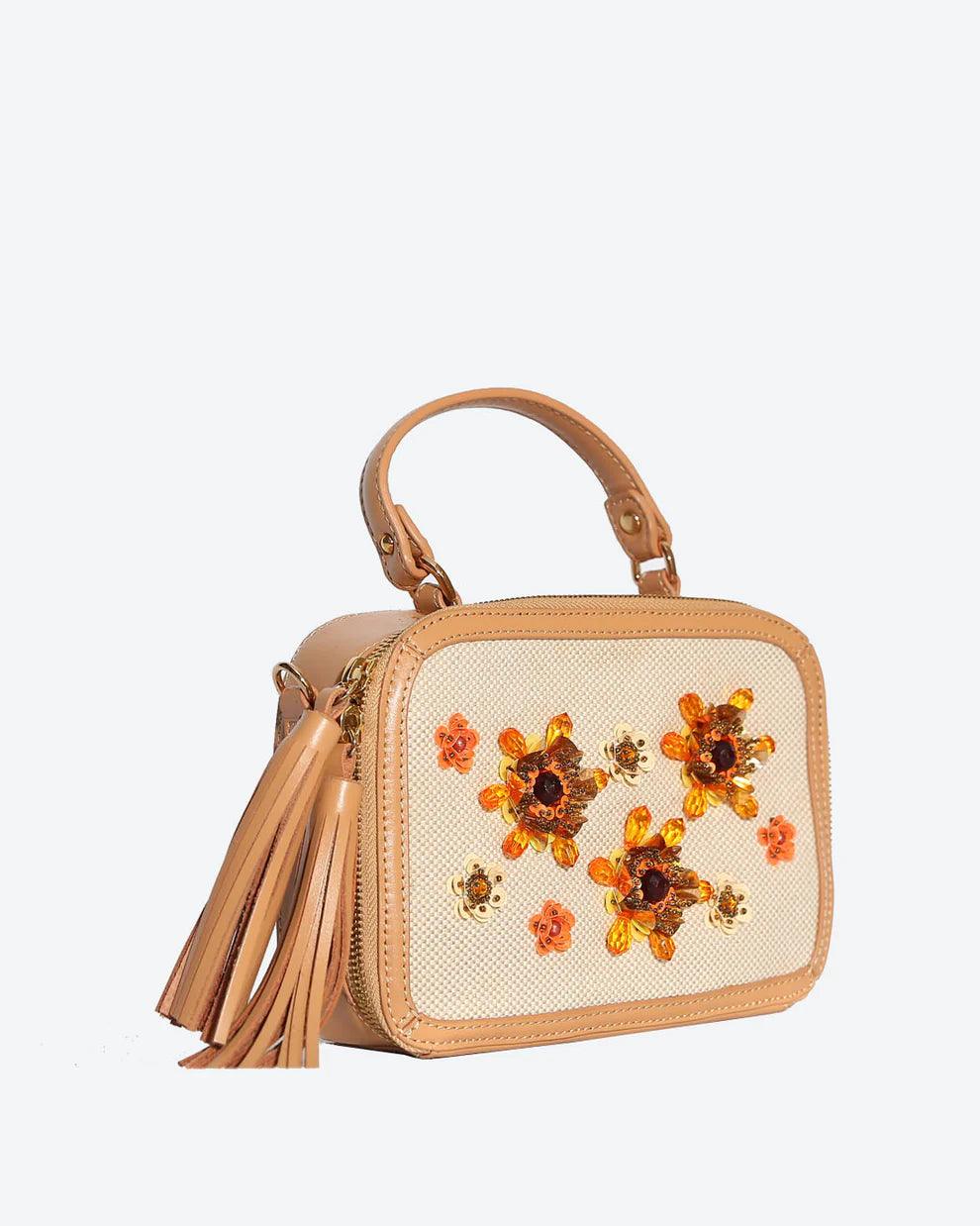 AMYA Beaded Mini Box Bag | Handmade 3D Floral Party Bag – Havana & Co. - Havana & Co.
