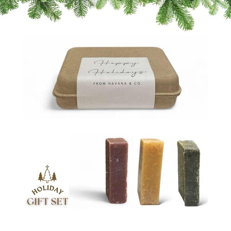 Eucalyptus Fresh Glow Set 3-bar | Havana & Co. – Invigorating Holiday Gift Set - Havana & Co.