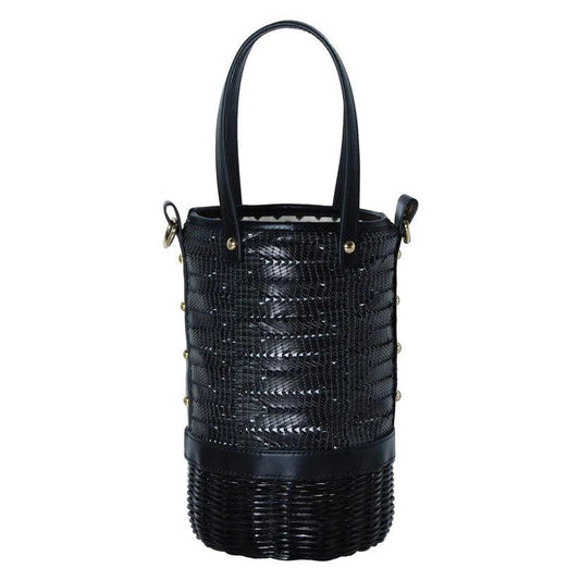 Tory Small Rattan Basket | Chic Hand-Woven Bag in Black or Brown – Havana & Co. - Havana & Co.