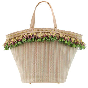 GAURA Embellished Beach Basket - Havana & Co.
