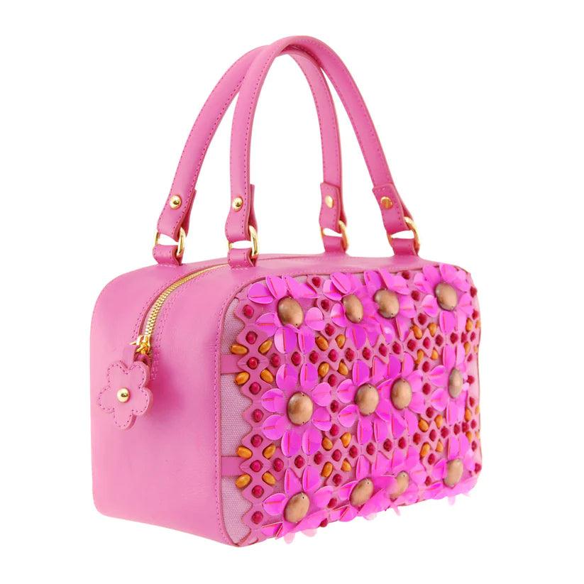 PETULA Embellished Leather Box Bag - Havana & Co.