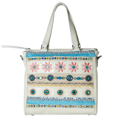 Sanjana Embellished Leather Tote - Havana & Co.