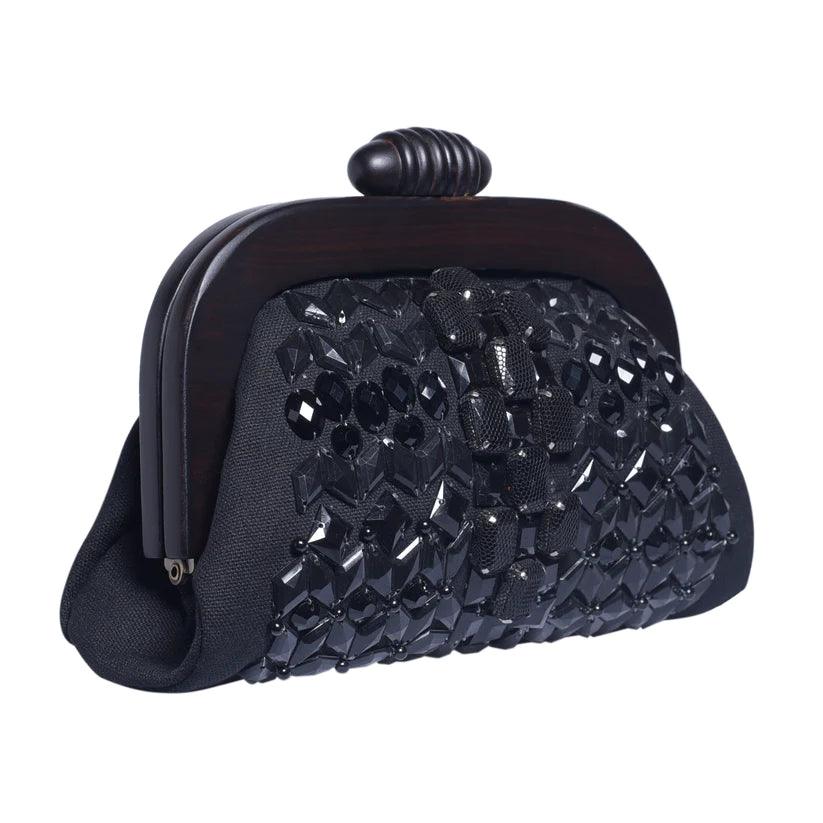 NOIR Beaded Evening Clutch - Havana & Co.