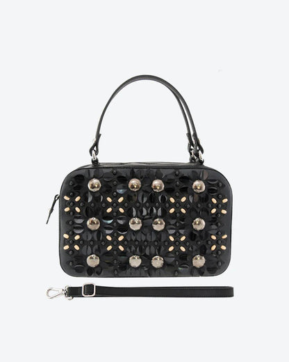 PETULA Embellished Leather Box Bag - Havana & Co.