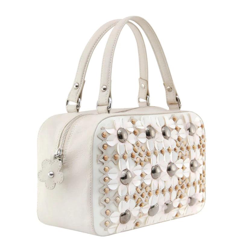 PETULA Embellished Leather Box Bag - Havana & Co.