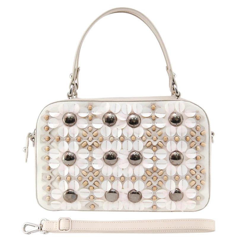 PETULA Embellished Leather Box Bag - Havana & Co.