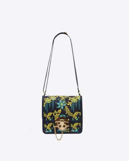 ALBA Printed Leather Satchel - Havana & Co.