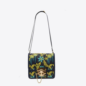 ALBA Printed Leather Satchel - Havana & Co.