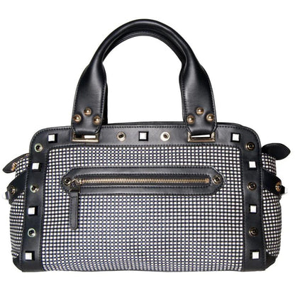 Checker Boston Bag by Havana & Co. with classic checker pattern and spacious design