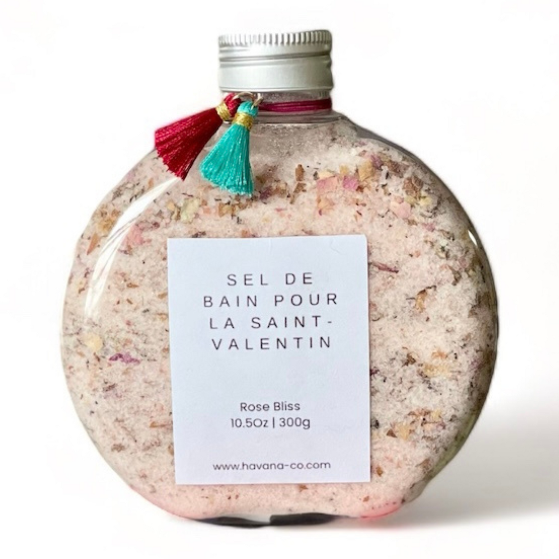 Valentine Bath Salt Rose Variant by Havana & Co. with Himalayan salt for soothing car